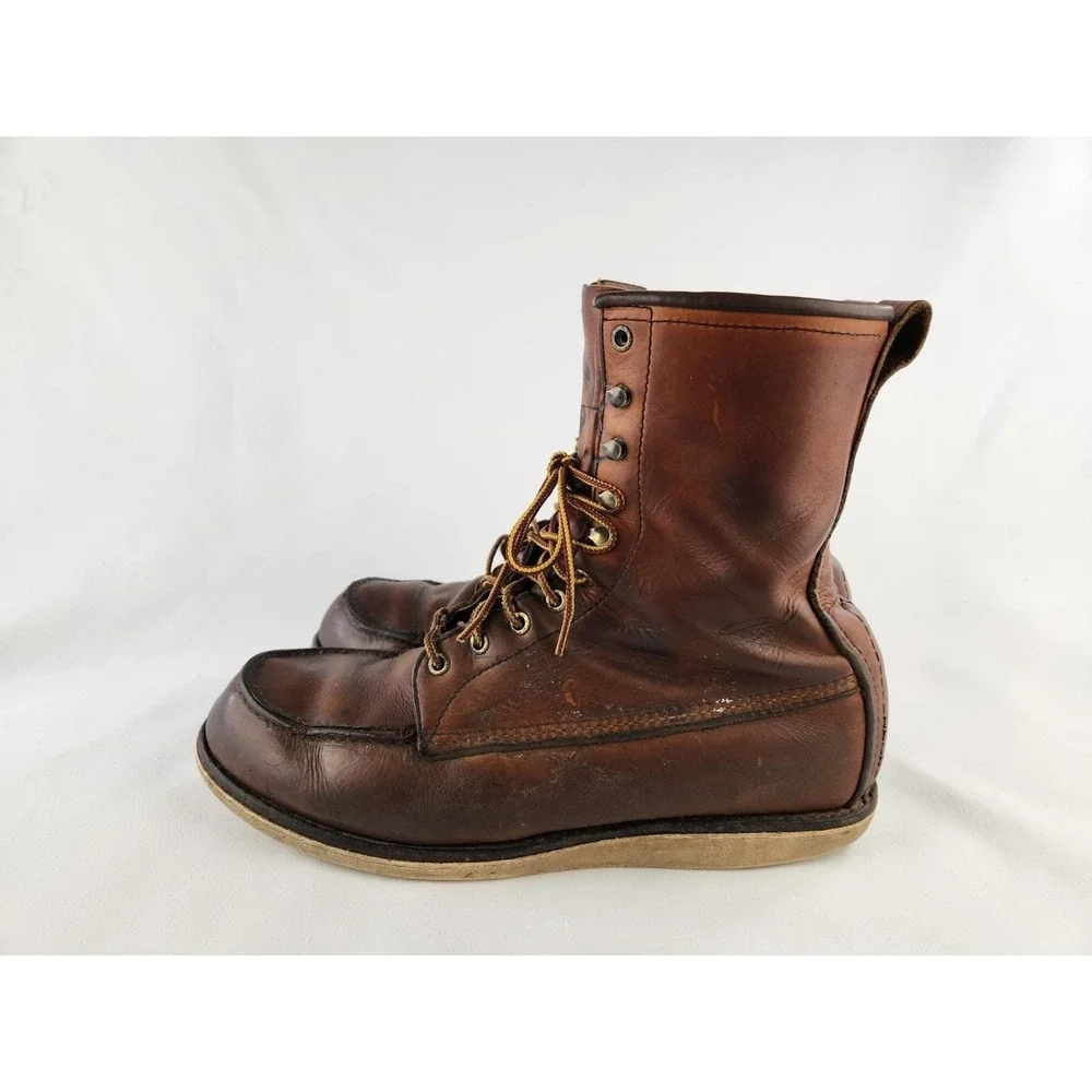 Vintage Red Wing heritage boots #10877  Sz 12 Tall Leather Work Field Roof Shoes